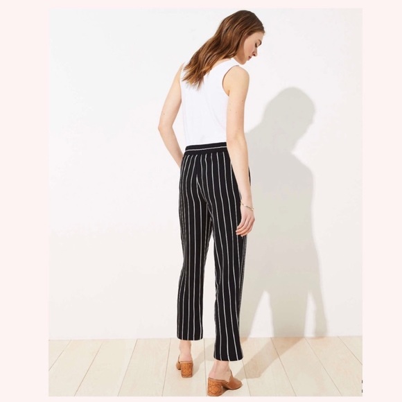 Drawstring striped pants - Picture 3 of 4